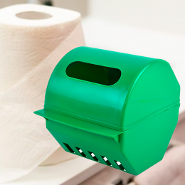 Настінний тримач туалетного паперу пластиковий, Зелений (DRK)