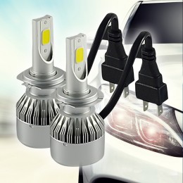 Комплект автомобільних LED ламп C6 H7 біла коробка (В)