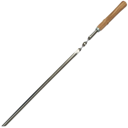 Металевий шампур з дерев'яною ручкою, 2 мм, 590 х 10 мм (2020)