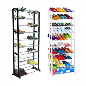 Полка органайзер для хранения обуви (10 ярусов) Amazing Shoe Rack Чорний