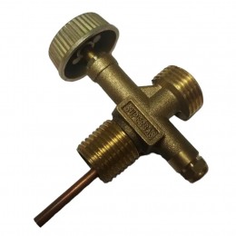 Вентиль для газового туристичного балона 5, 8, 12 л із запобіжним клапаном 21,8 мм латунь