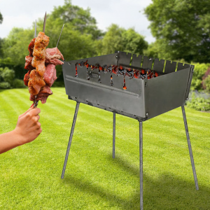 Двухуровневый раскладной мангал на 6 шампуров, толщина металла 2 мм (2020)