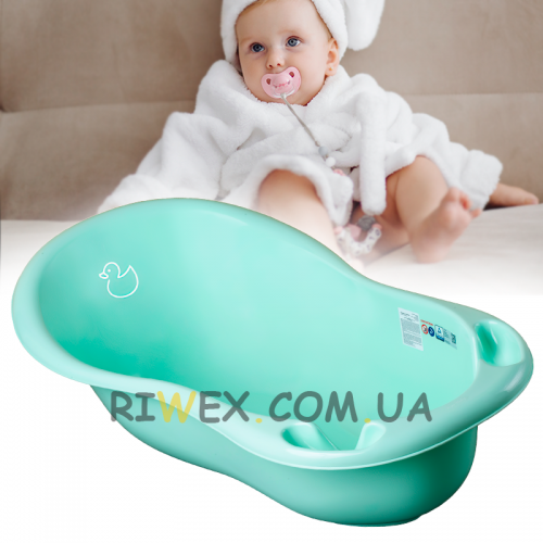 Ванночка для купания малышей 102 см "Уточка" (cалатовый цвет) DDK-005-131 (SB)