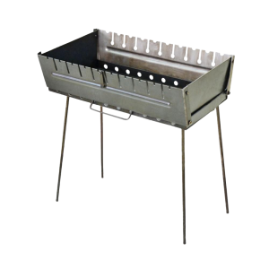 Двухуровневый раскладной мангал на 10 шампуров, толщина металла 2 мм (2020)