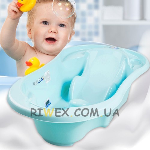 Детская ванночка Tega Baby TG-011-101 Комфорт 2 в 1 анатомическая, Голубой (SB)