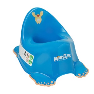 Дитячий горщик TEGA BABY PO-026-126 Монстрики з протиковзкою гумою та музикою, Синій (SB)