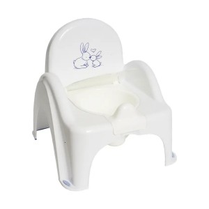 Дитячий горщик-стільчик TEGA BABY PO-065-103 Зайчики з музикою, Білий (SB)