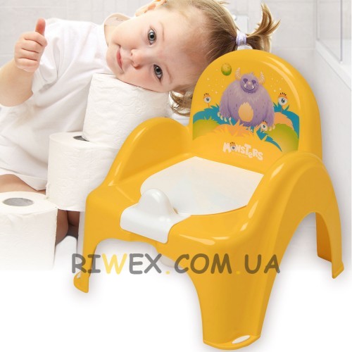 Детский горшок-стульчик TEGA BABY PO-027-124 Монстрики с музыкой, Желтый (SB)
