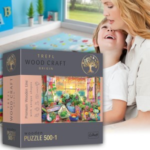 Пазли фігурні з дерева Trefl 20166 Будиночок на пляжі, 500+1 елм. (SB)