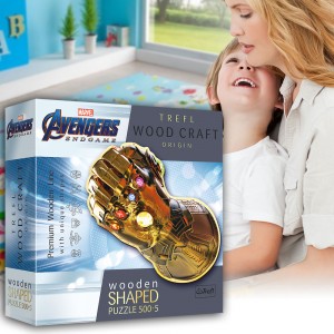 Пазли фігурні з дерева Trefl 20174 Рукавиця нескінечності, 500+5 елм. (SB)