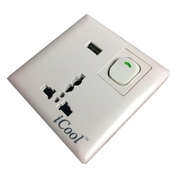 Універсальна мережна розетка iCool із USB зарядкою (1USB)