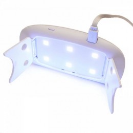 Портативная УФ LED лампа для маникюра Sun Mini 6 Вт Белая, usb (таймер 60 сек) (B)