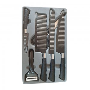 Набор профессиональных кухонных ножей German Family Zepter, 6 предметов, Черный Набор профессиональных кухонных ножей German Family Zepter, 6 предметов, Черный