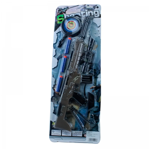 Игрушечный автомат 6688-1 (автомат 43 см, мишень, мягкие пули-присоски 3 шт) на листе 53-18,5-4 см (IGR24)