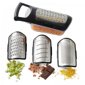 Комплект терок з ручкою та контейнером soft touch container grater set (509)