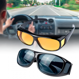 Автомобільні антивідблиски окуляри 2 в 1 для нічної та денної їзди HD Vision (225)