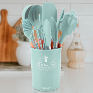 Универсальный набор кухонных принадлежностей из 12 предметов Kitchen Set бирюзовый (HA-50)