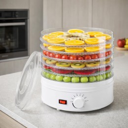 Сушарка для фруктів та овочів Royals Berg RB-959 на 5 відсіків, Біла (509/24160)