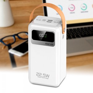 Повербанк DX-103S 60000 мАч с быстрой зарядкой для смартфона, ноутбука с фонариком, Белый (205)