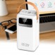 Повербанк DX-103S 60000 мАч с быстрой зарядкой для смартфона, ноутбука с фонариком, Белый (205)