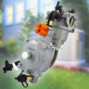 Газовый карбюратор с редуктором для бензинового генератора/мотоблока 168F/170F от 1 кВт до 4,5 кВт 