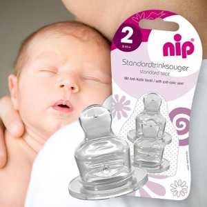 Соска силиконовая антиколиковая Nip 33003 S медленный поток, от 6 мес., 2 шт. (TK)