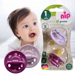 Пустушка Nip  91012_01 Зелена серія Вишенька латекс від 0 до 6 місяців фіолетовий/рожевий, 2 шт. (TK)