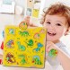 Деревянная игрушка Рамка-вкладыш Динозавры ZY264-265-266 с ручкой (IGR24)