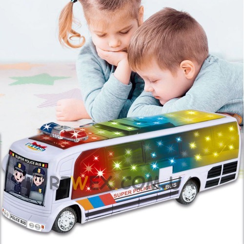 Поліцейський автобус ToyCloud 368A-06 26,7x8x9,5см зі звуком та світлом (IGR24)
