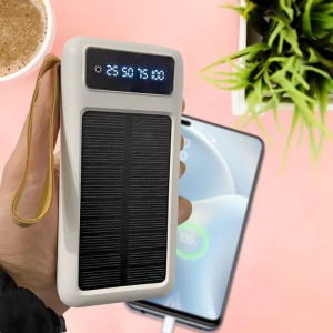УМБ Повербанк Viaking T35519 20000 mAh з сонячною панеллю, Білий (H-3)
