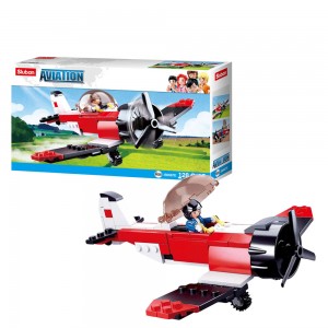 Конструктор SLUBAN M38-B0667E Самолет и фигурка пилота, 128 дет. (IGR24)