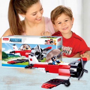 Конструктор SLUBAN M38-B0667E Самолет и фигурка пилота, 128 дет. (IGR24)