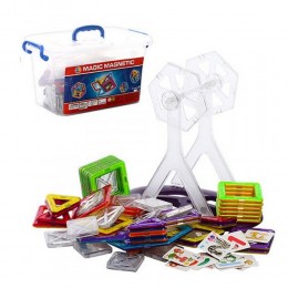 Магнитный детский 3Д конструктор Magic Magnet в чемодане, 36 деталей (509)