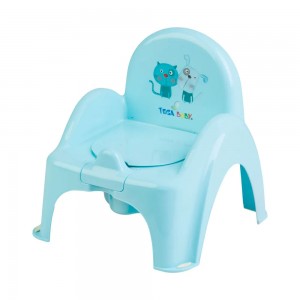 Горшок-стульчик Tega baby PO-063-101 КОТ И ПЁС антискользящий, Голубой (SB)