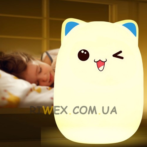 Ночной светильник силиконовый котик Light Cat Silicone Lamp EL- 543-15 (237)