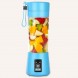 Блендер портативный Smart Juice Cup Fruits на 2 ножа, заряжается от USB, Голубой (237)