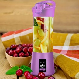 Блендер портативный Smart Juice Cup Fruits на 2 ножа, заряжается от USB, Фиолетовый (237)