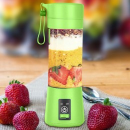 Блендер портативный Smart Juice Cup Fruits на 4 ножа, заряжается от USB, Зеленый (237)
