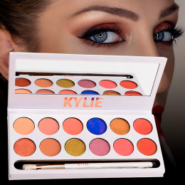 Палетка тіней для макіяжу 12 кольорів KYLIE The Royal Peach Palette