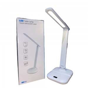 Аккумуляторная светодиодная настольная лампа 8001 с подставкой для телефона 5W, Белая