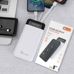 Портативный внешний аккумулятор Power Bank XGB017 с встроенными кабелями, 30000 mAh