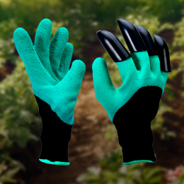 Садовые перчатки с пластиковыми когтями Garden Genie Gloves