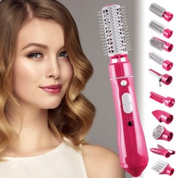 Стайлер Hair Styler 87010 10в1 многофункциональный фен, Розовый (212)