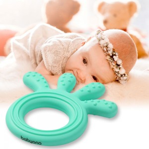 Прорезыватель для зубов силиконовый BabyOno 826/02 Осьминог, Мятный (SB)