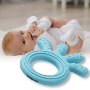 Прорезыватель для зубов силиконовый BabyOno 826/03 Осьминог, Голубой (SB)