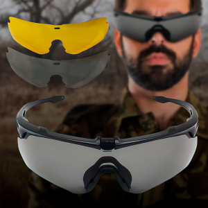 Окуляри, три варіанти захисного скла TGG2 Black 3 в 1 Окуляри, три варіанти захисного скла TGG2 Black 3 в 1