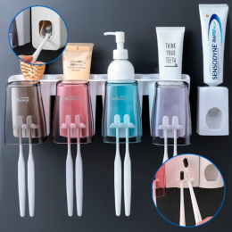 Настінний тримач для зубних щіток з автоматичним дозатором зубної пасти XL-154 10610 (219)