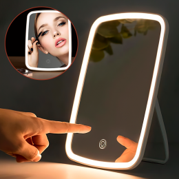 Зеркало для макияжа со светодиодной подсветкой аккумуляторное Jordan Judy LED Makeup Mirror Белое (626)