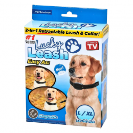 Регулируемый поводок с ошейником для собак Lucky Leash 2 в 1 EL-519 (237)