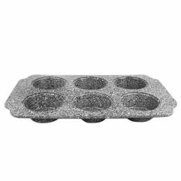 Антипригарная форма для выпечки кексов 6 ячеек MR-1128-6 Granite Maestro (235)